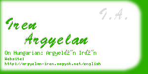 iren argyelan business card